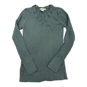 Eddie Bauer Long Sleeve V-Neck Pullover Sweater Size M